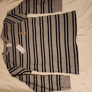 Gymboree Gray and Black Striped Sweater. Size 12
